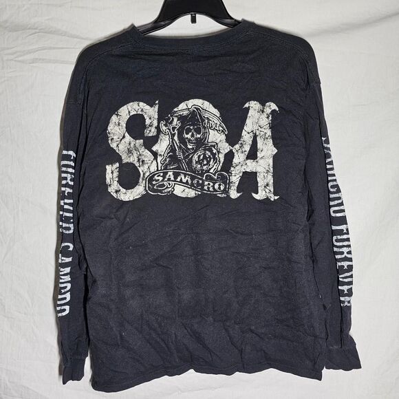 Sons of anarchy grunge black long sleeve tee - Picture 1 of 3